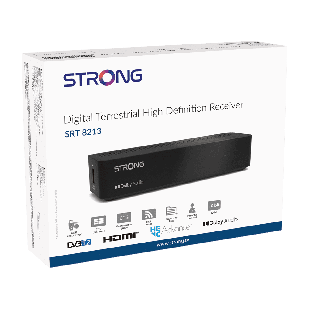 Strong SRT8213 DVB-T Set-Top Box, Black